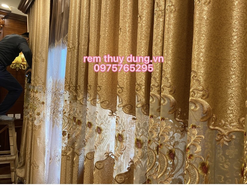 Rèm vải 2 lớp đẹp tại Quốc Oai, Hà Nội